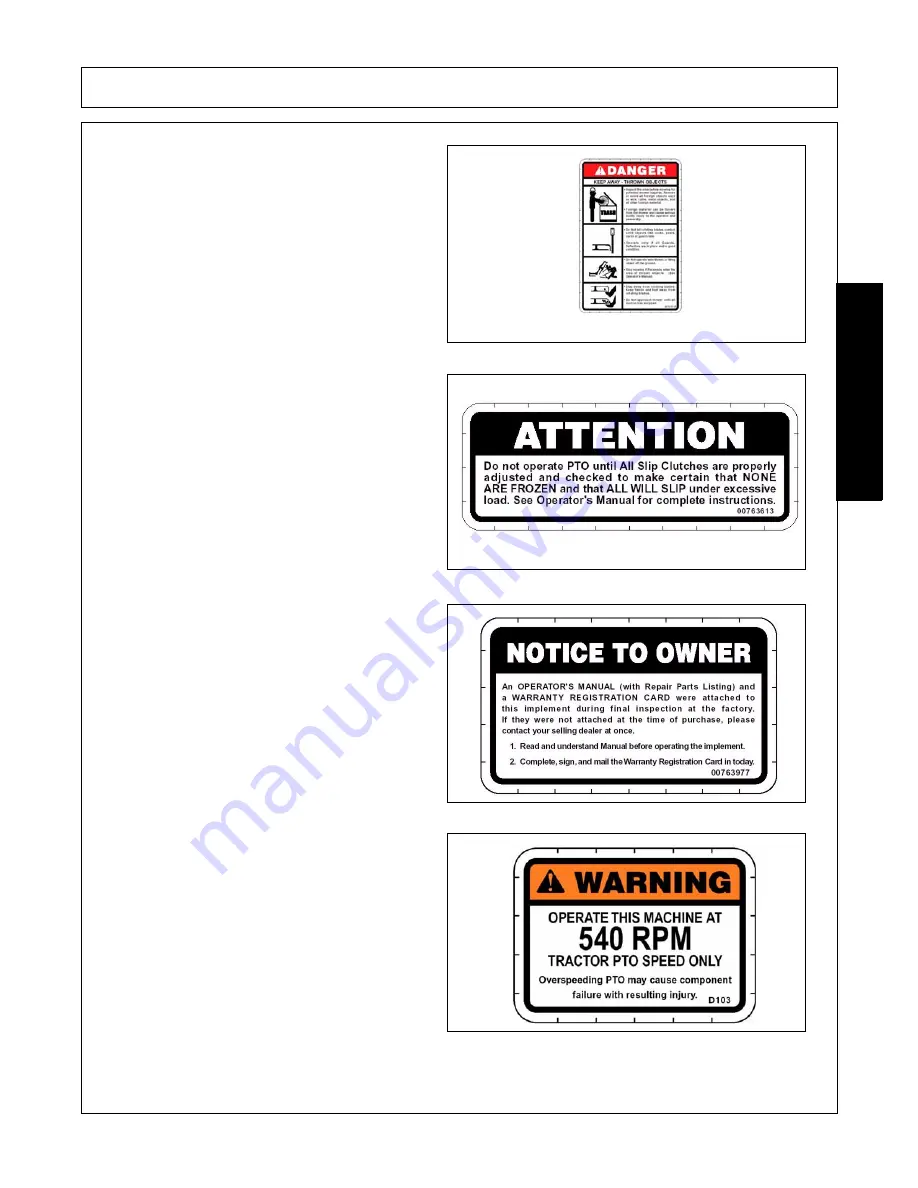 RHINO RW72 Operator'S Manual Download Page 27