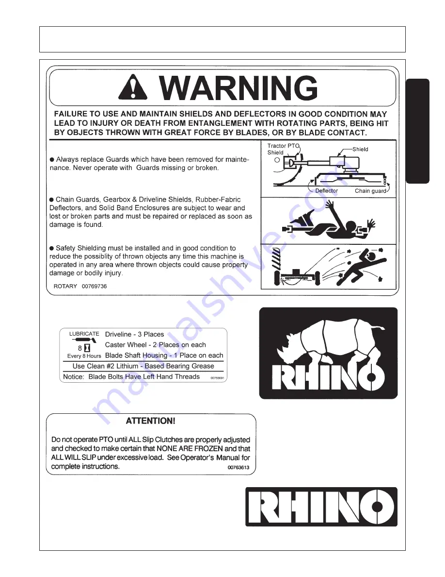 RHINO TURF FLEX Operator'S Manual Download Page 23