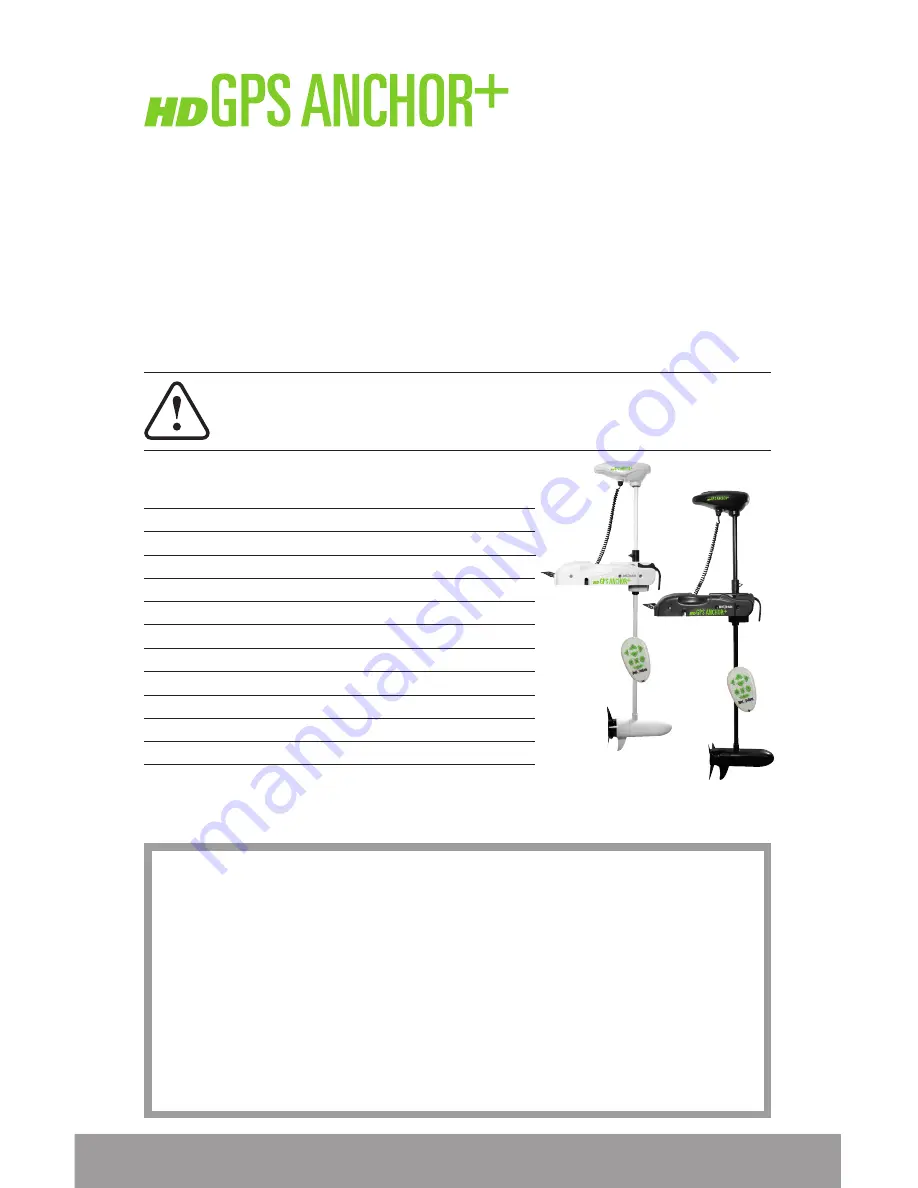 Rhodan HD GPS ANCHOR+ Owner'S Manual Download Page 2