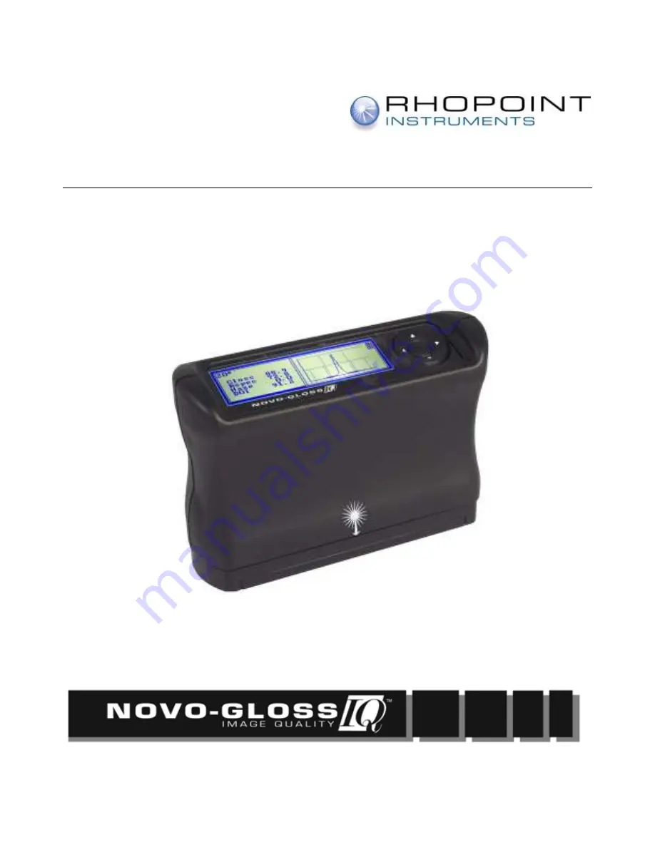 Rhopoint NOVO-GLOSS IQ Instrument Manual Download Page 1