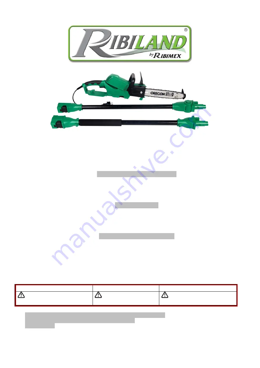 Ribimex 515706 User And Maintenance Manual Download Page 1