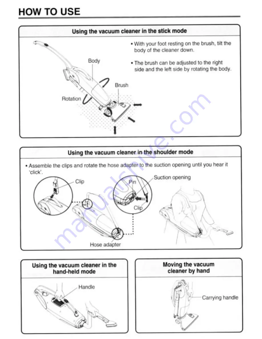 Riccar OMNICLEAN OC1 Owner'S Manual Download Page 2