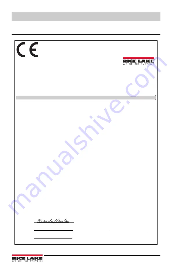 Rice Lake DHH-10 Operation Manual Download Page 15