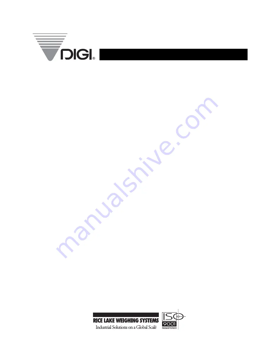 Rice Lake Digi DI-80 Operation Manual Download Page 1