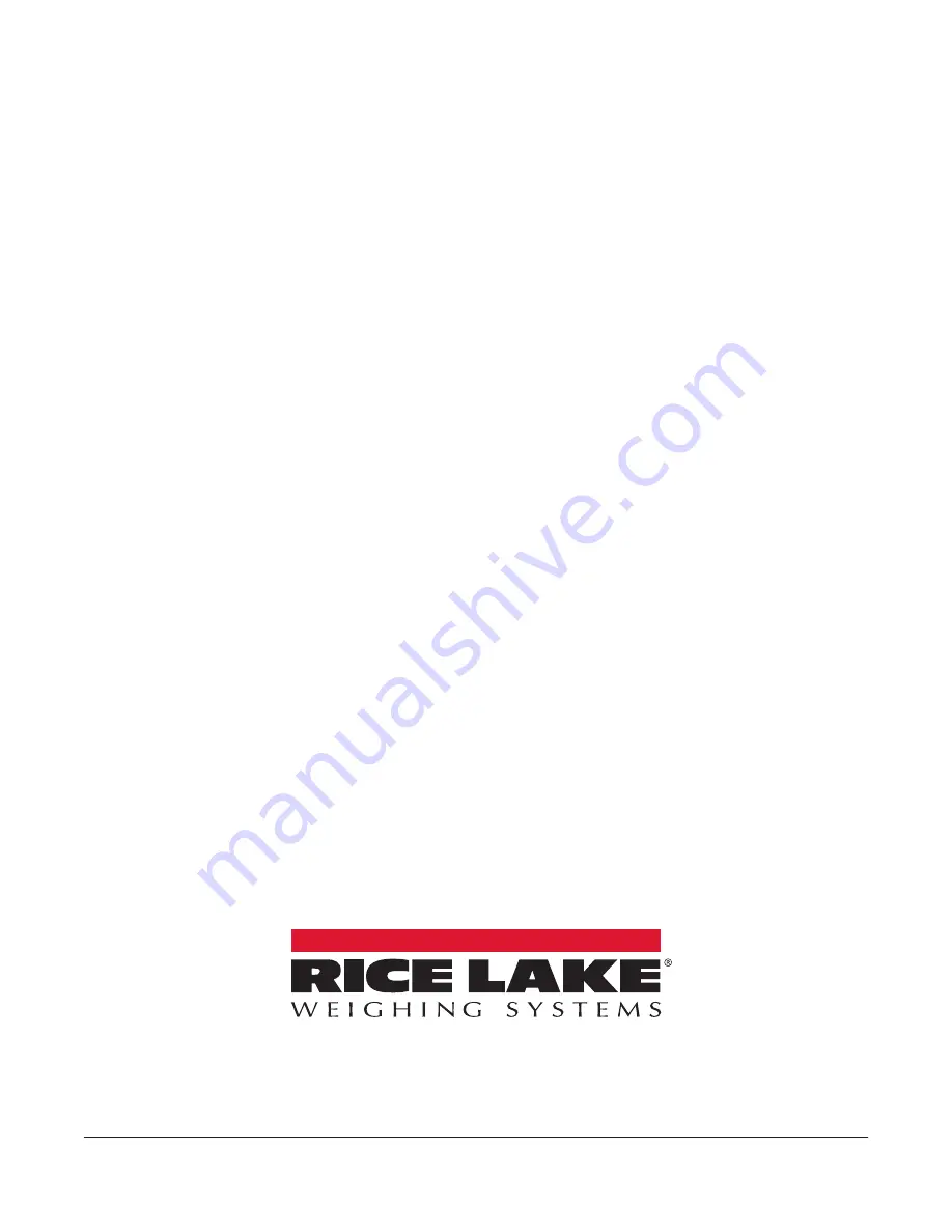 Rice Lake LaserLight Series Installation Manual Download Page 46