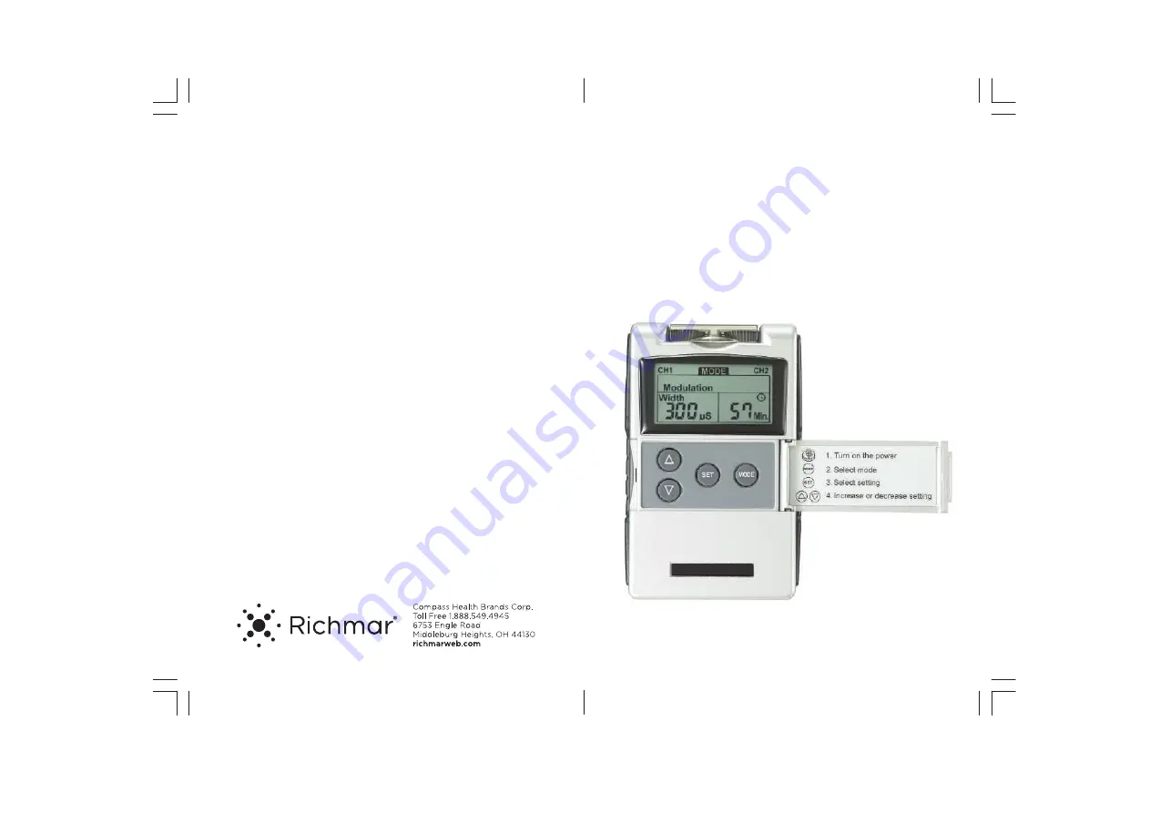 Richmar InTENSity 7 Instruction Manual Download Page 1