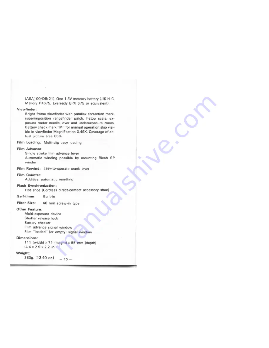 Ricoh 500ME User Manual Download Page 10