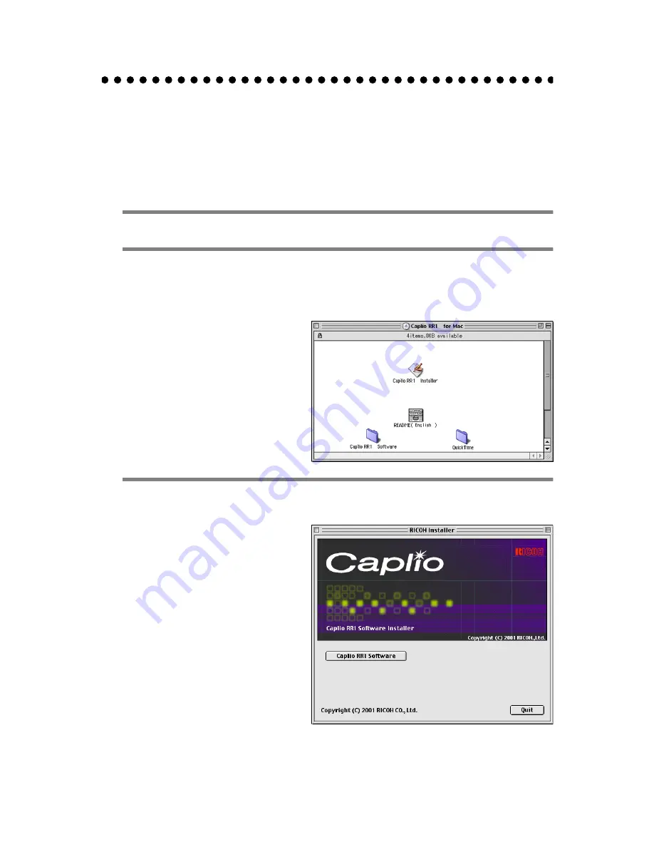 Ricoh Caplio Utility for Macintosh Operation Manual Download Page 8