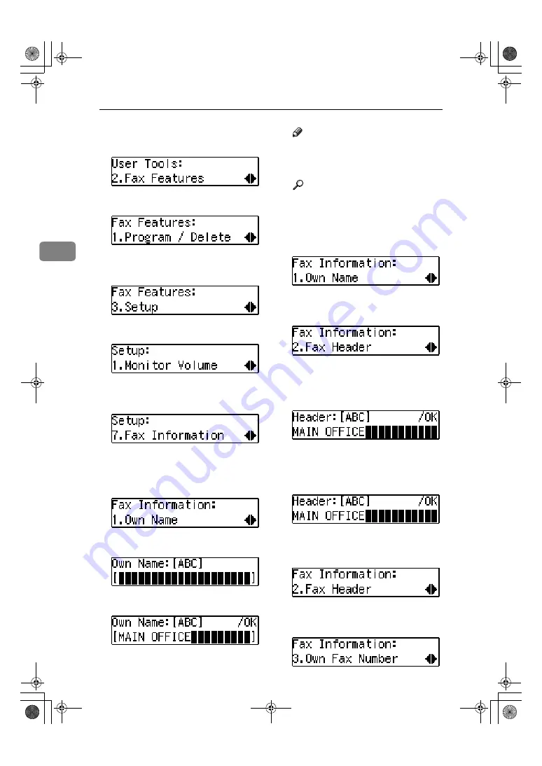 Ricoh FAX3310LE Operating Instructions Manual Download Page 44