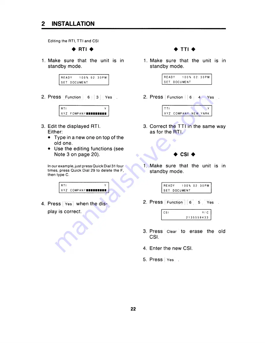 Ricoh FAX4000L Operator'S Manual Download Page 23