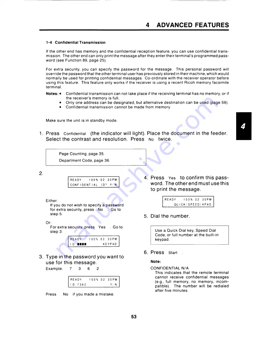 Ricoh FAX4000L Скачать руководство пользователя страница 54