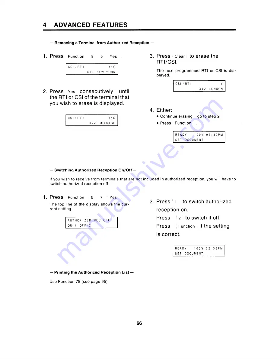 Ricoh FAX4000L Operator'S Manual Download Page 67