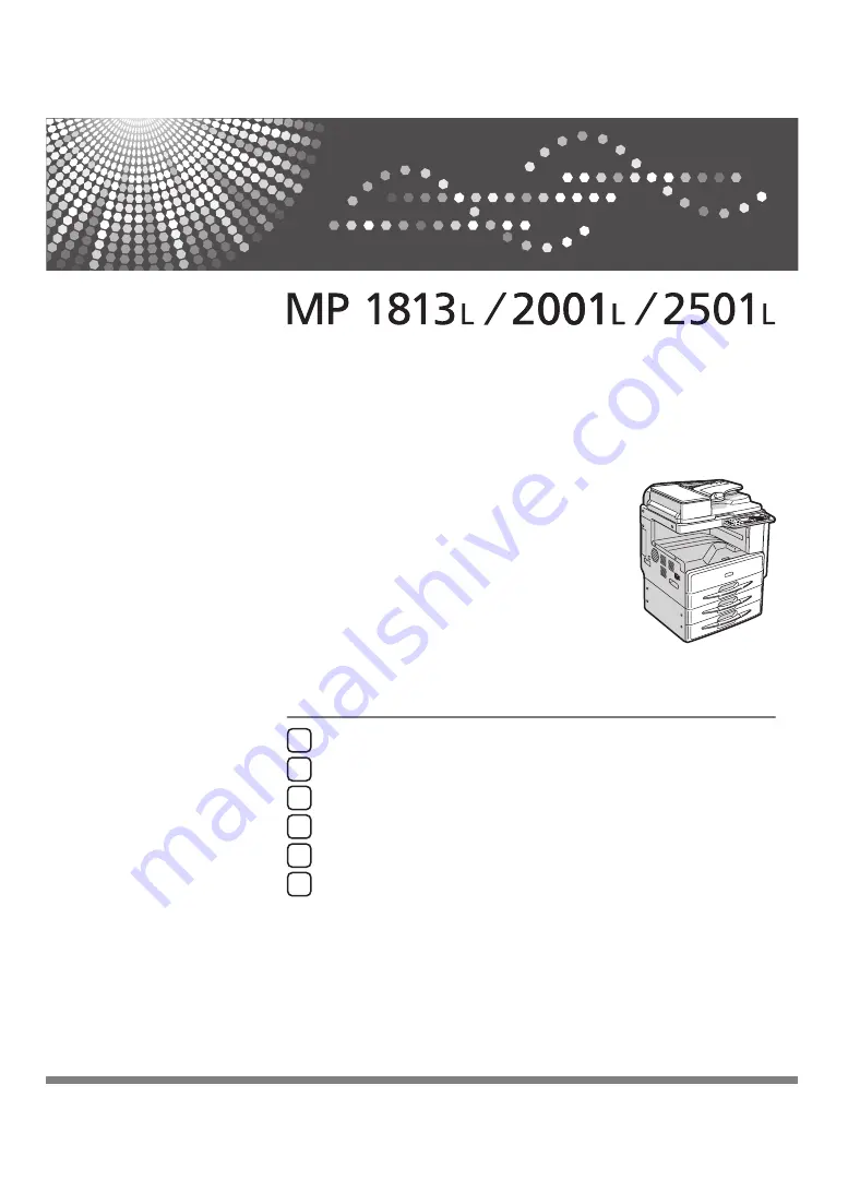 Ricoh MP 2001L Operating Instructions Manual Download Page 1