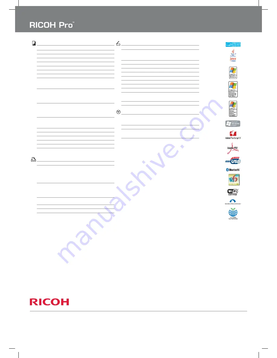 Ricoh PRO 1107EX Specification Download Page 12