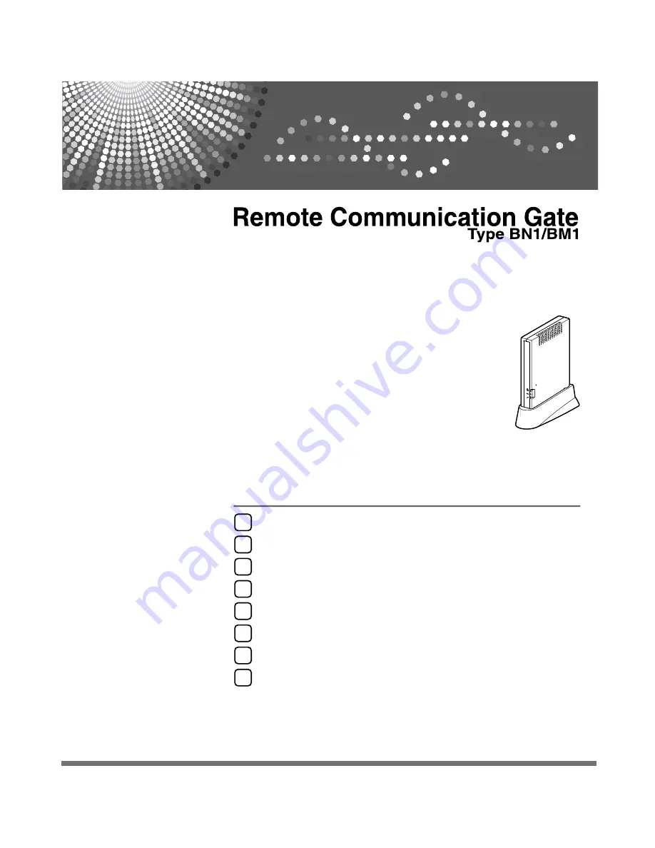 Ricoh Remote Communication Gate S Operator'S Manual Download Page 1