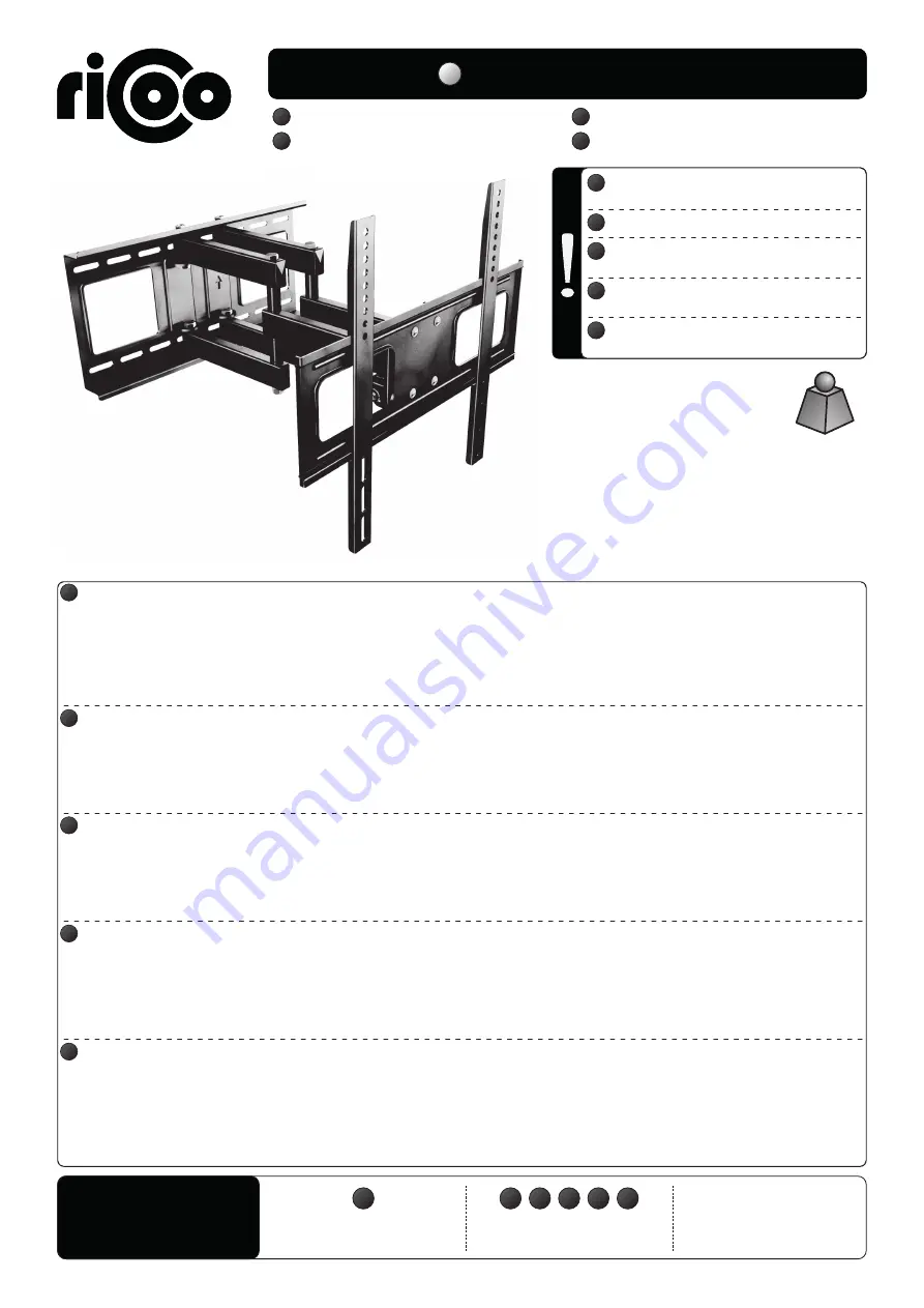 ricoo S1544 Assembly Instructions Manual Download Page 1