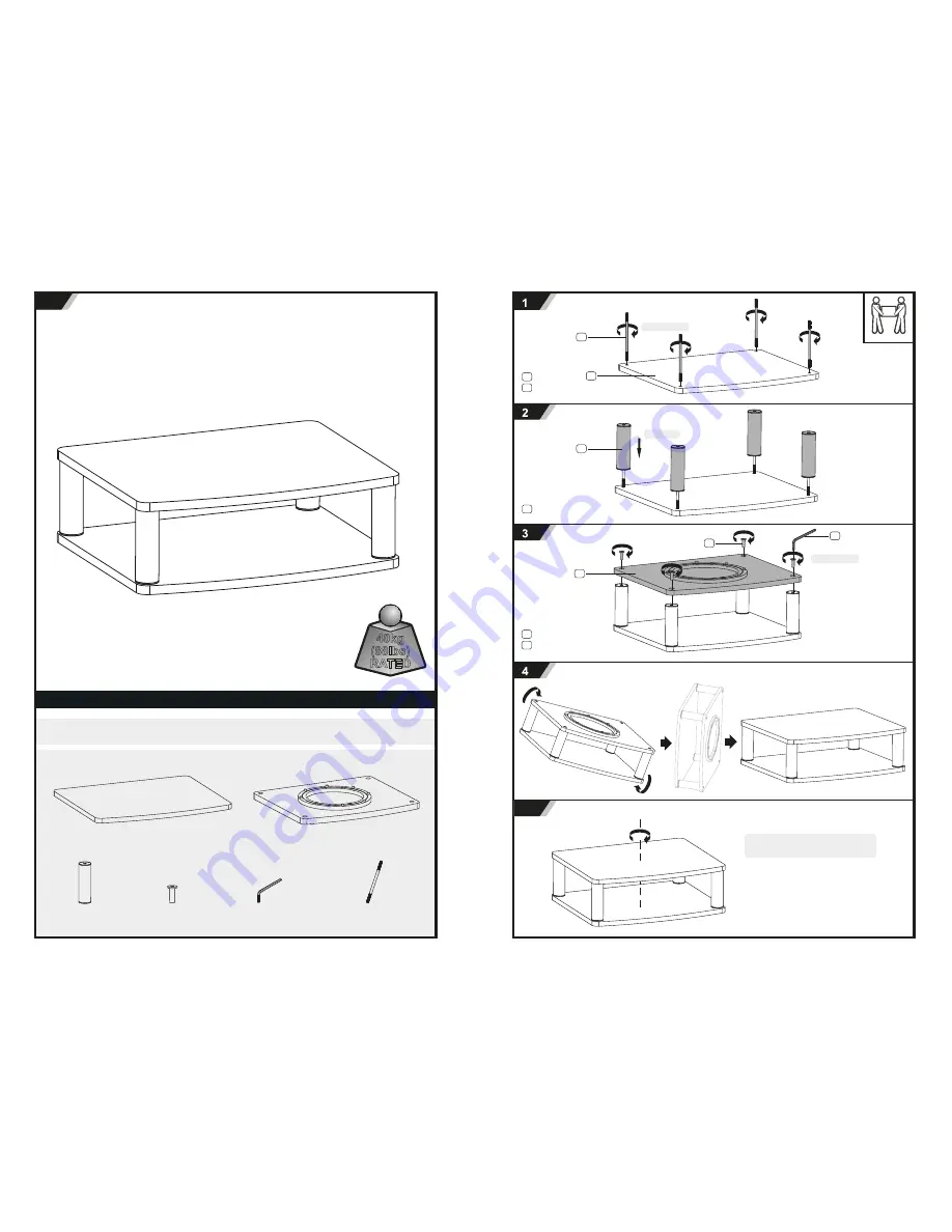 ricoo TV Stand Скачать руководство пользователя страница 2