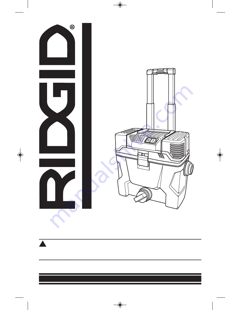 RIDGID 1000RV0 Owner'S Manual Download Page 1