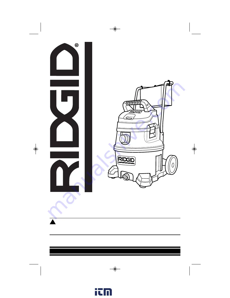 RIDGID 1400RV0 Owner'S Manual Download Page 1