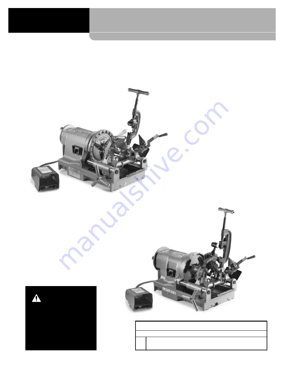 RIDGID 300-Compact/1233 Operator'S Manual Download Page 163