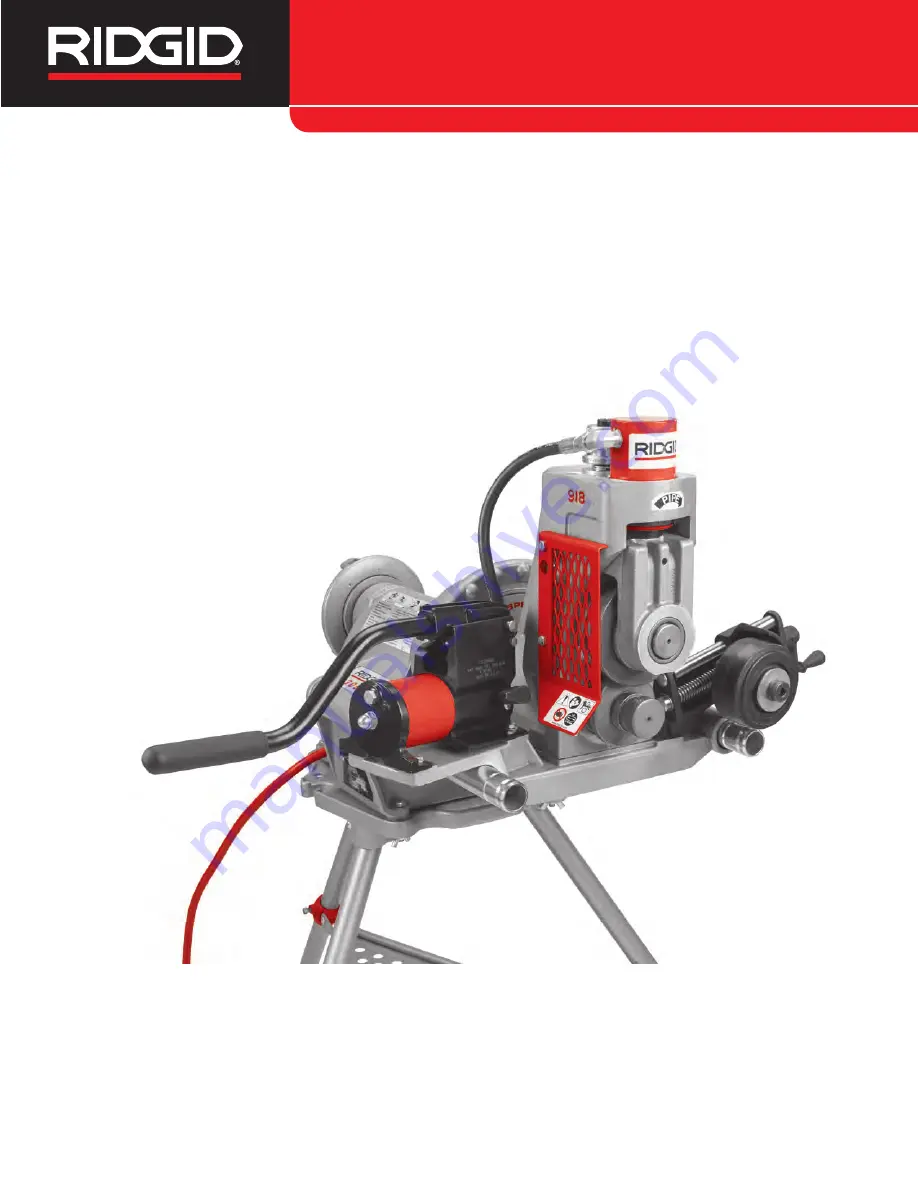 RIDGID 918 Roll Groover Manual Download Page 1