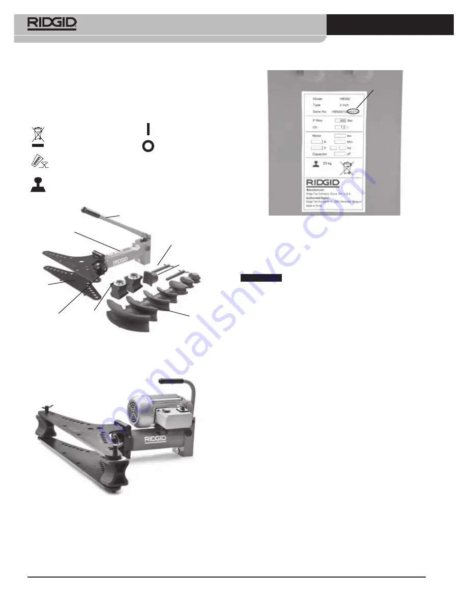 RIDGID HB382 Operator'S Manual Download Page 182