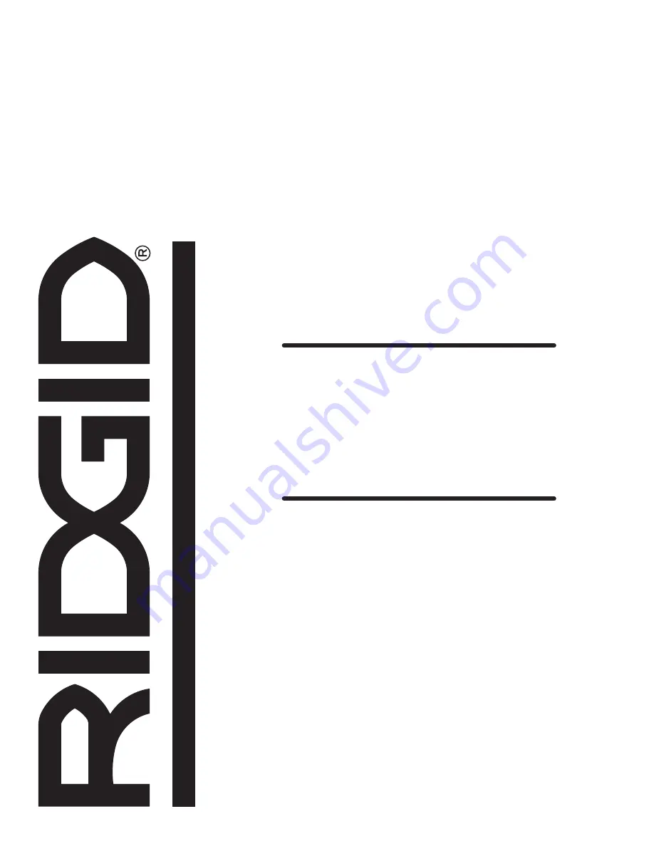 RIDGID MEGAMax R86401 Operator'S Manual Download Page 24