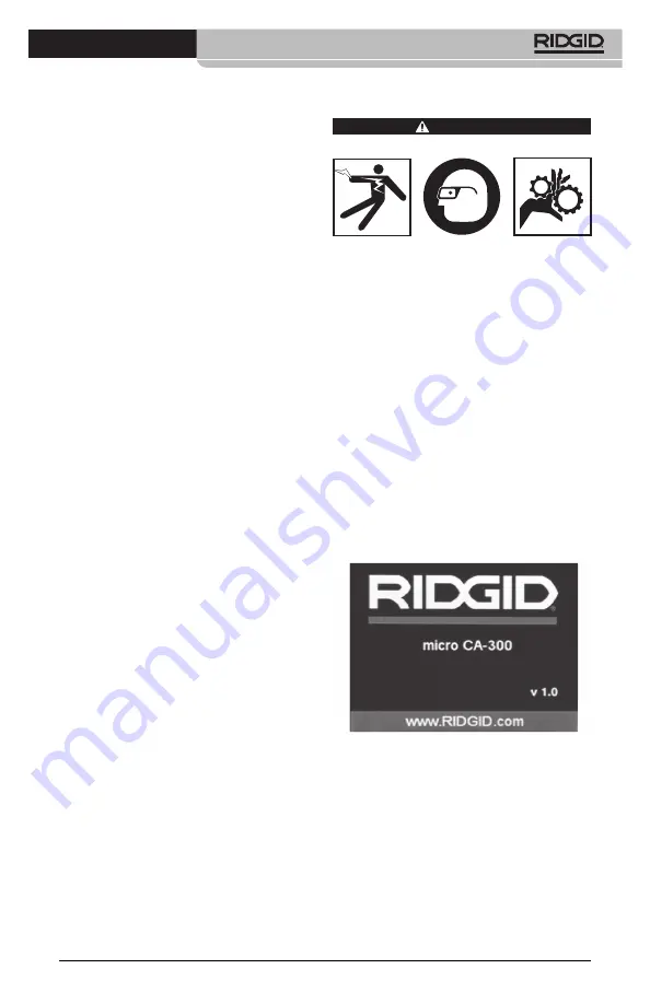 RIDGID micro CA-300 Operator'S Manual Download Page 73