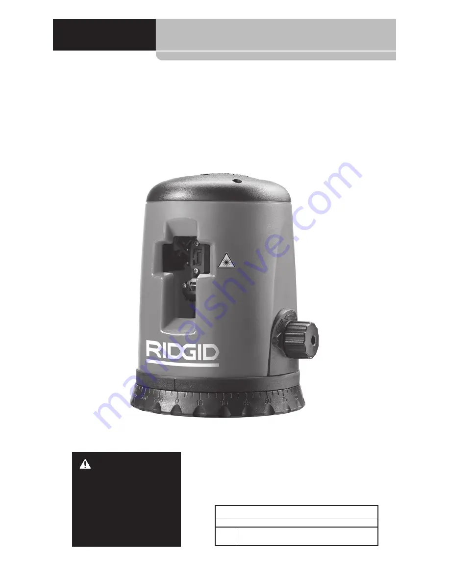 RIDGID micro CL-100 Operator'S Manual Download Page 3