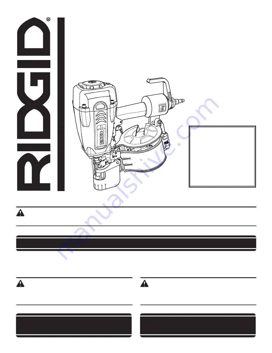 RIDGID R350FCA Скачать руководство пользователя страница 1