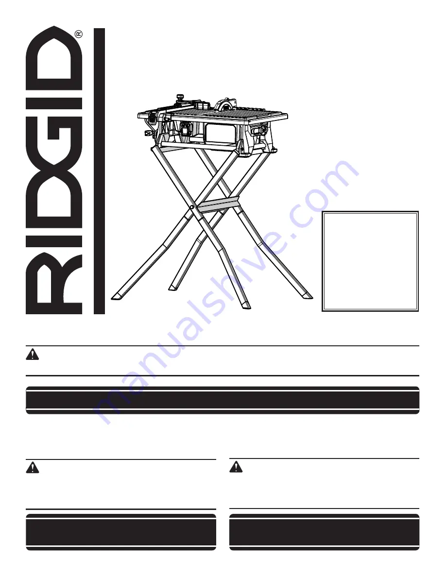 RIDGID R4021SN Скачать руководство пользователя страница 1