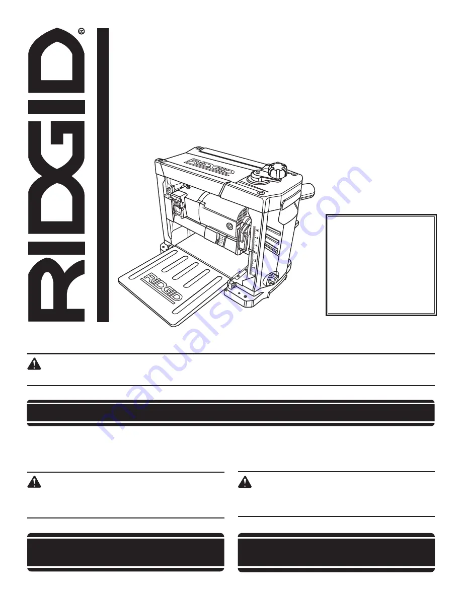 RIDGID R4331 Скачать руководство пользователя страница 1