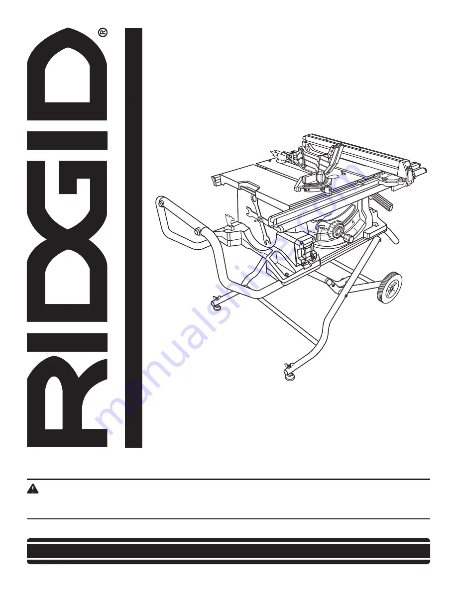 RIDGID R4510 Operator'S Manual Download Page 1