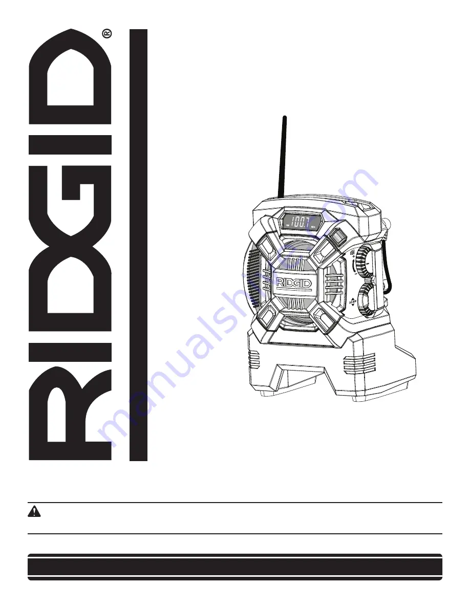 RIDGID R84081 Operator'S Manual Download Page 1