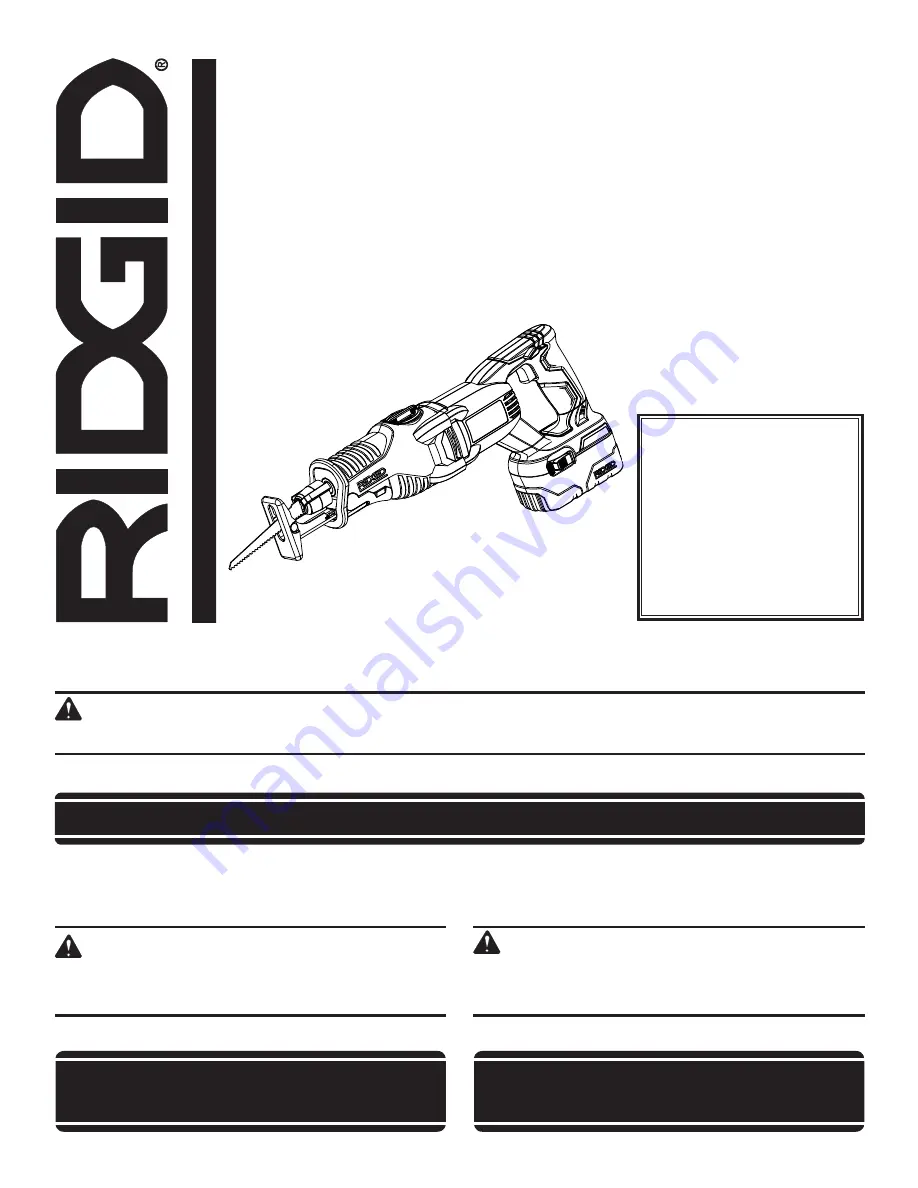 RIDGID R864 Скачать руководство пользователя страница 1