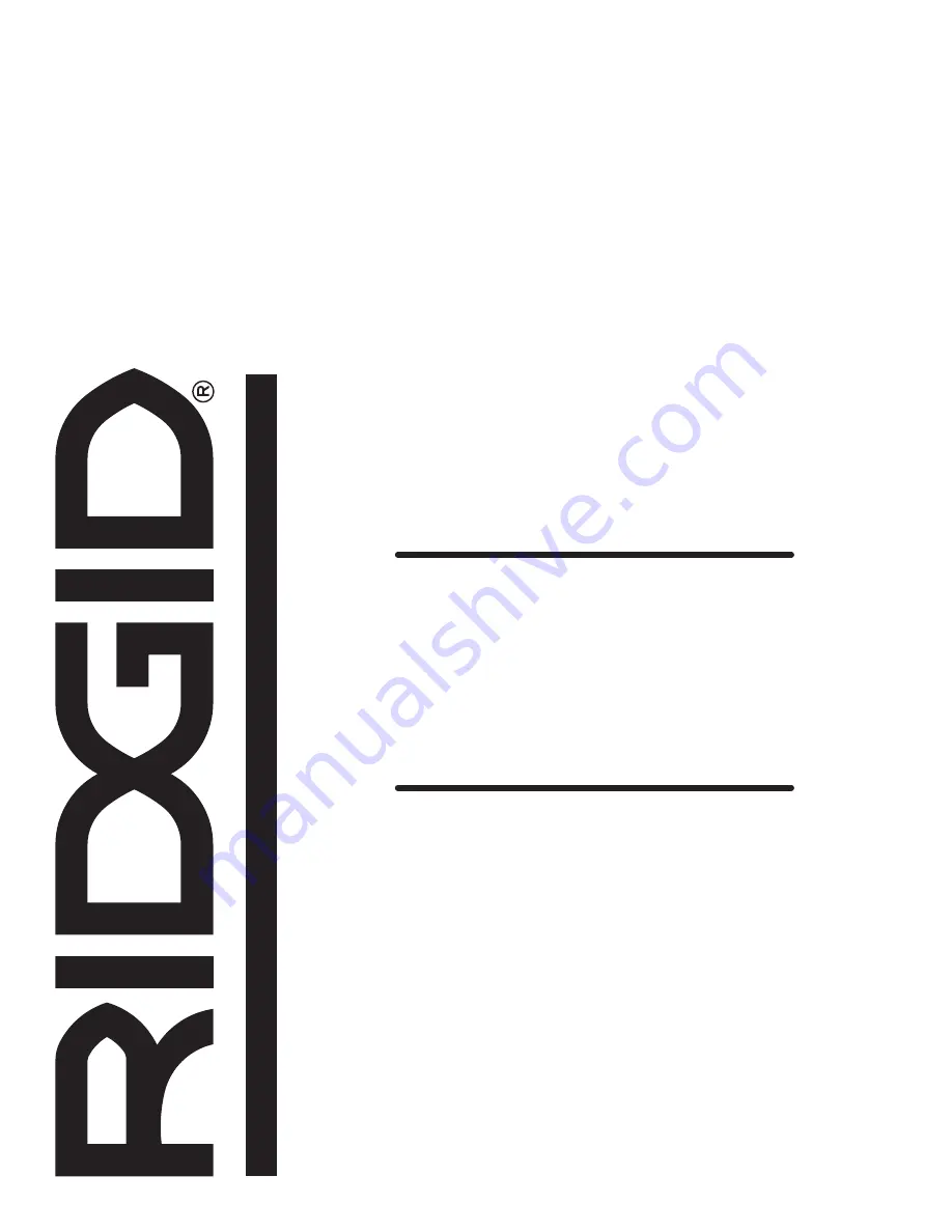 RIDGID R8656 Operator'S Manual Download Page 40