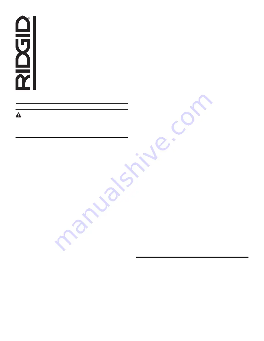 RIDGID R87002 Operator'S Manual Download Page 1