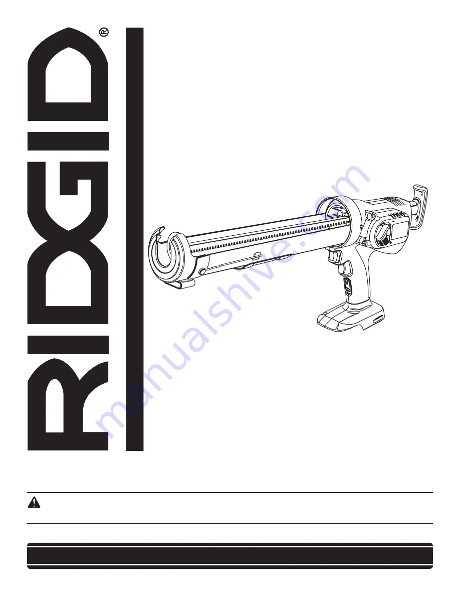 RIDGID R8804 Operator'S Manual Download Page 1