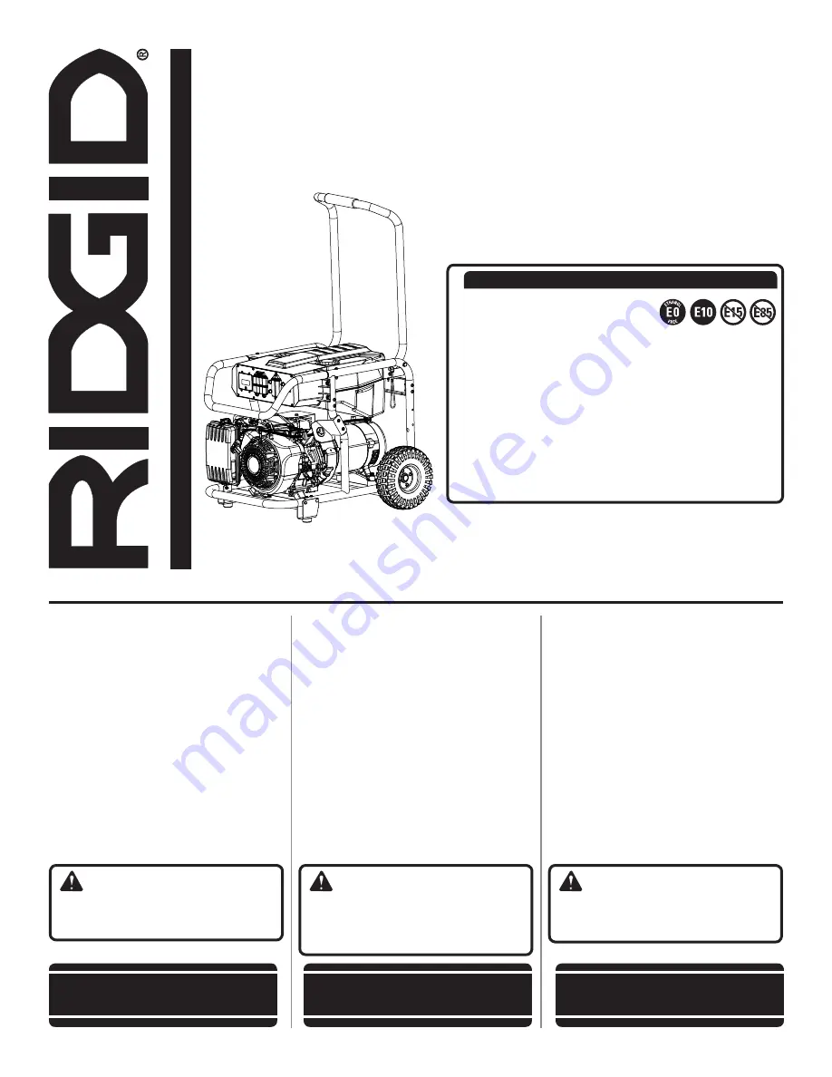 RIDGID RD906500P Series Operating Manual Download Page 1