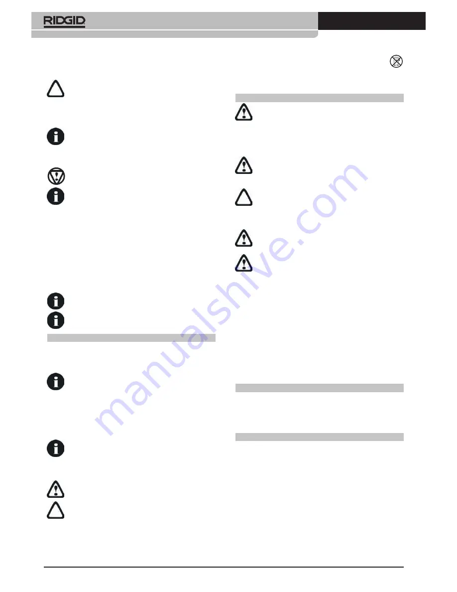 RIDGID RP 340-B Operating Instructions Manual Download Page 38