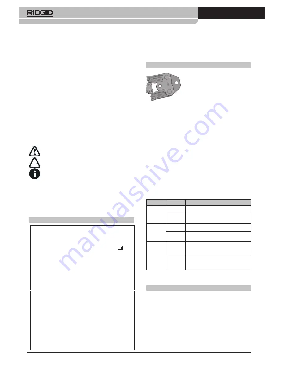 RIDGID RP 340-B Operating Instructions Manual Download Page 52