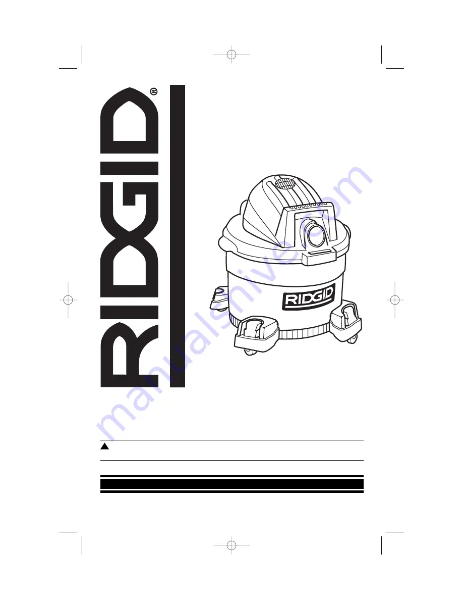 RIDGID WD0635 Operator'S Manual Download Page 1