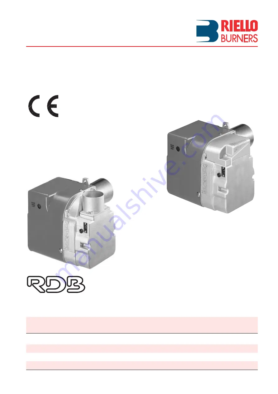 Riello Burners 3513007 Скачать руководство пользователя страница 1