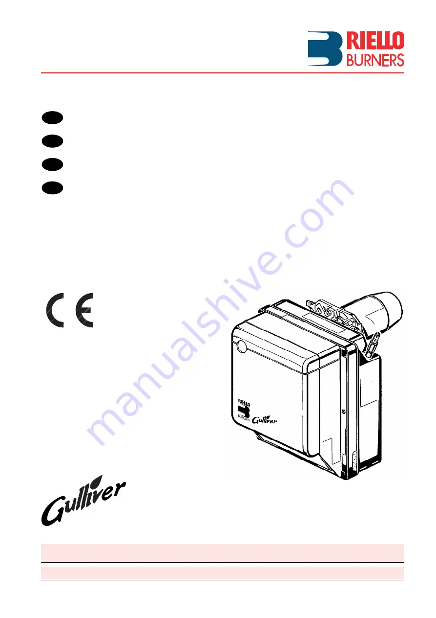Riello Burners Gulliver 3736650 Скачать руководство пользователя страница 1