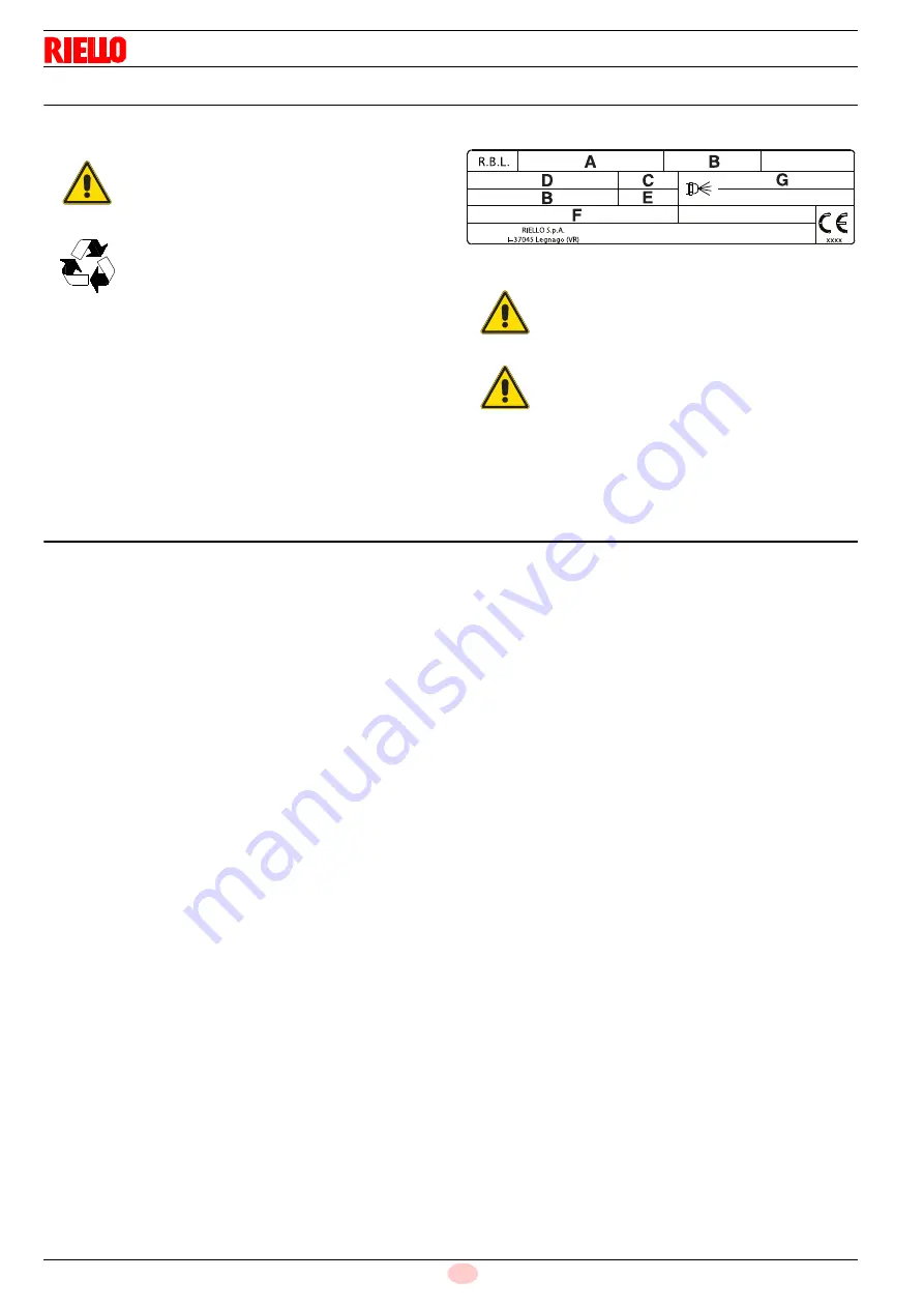 Riello 40 G10 Installation, Use And Maintenance Instructions Download Page 48