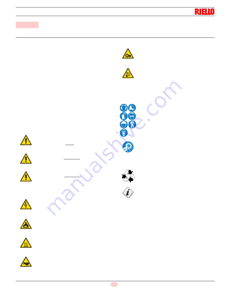 Riello C9331500 Installation, Use And Maintenance Instructions Download Page 5