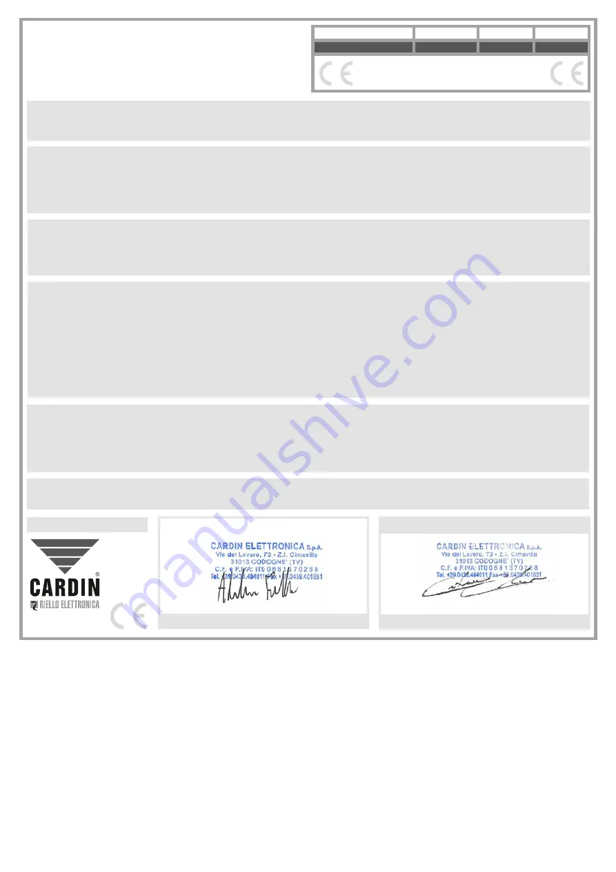 Riello Cardin T624 Programming And User Instructions Download Page 79