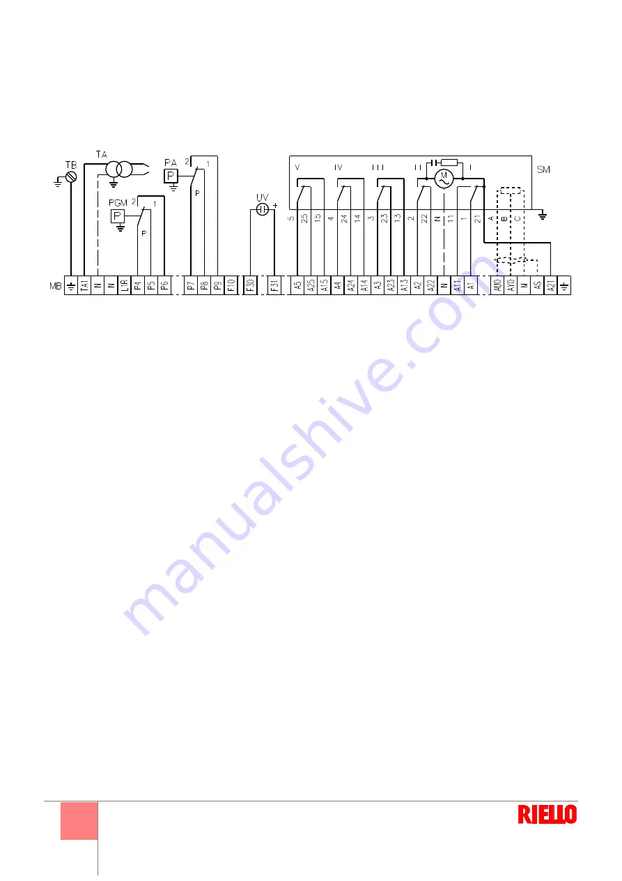 Riello DB3 SM C01 TC FS1 A0 T250 Installation, Use And Maintenance Instructions Download Page 54