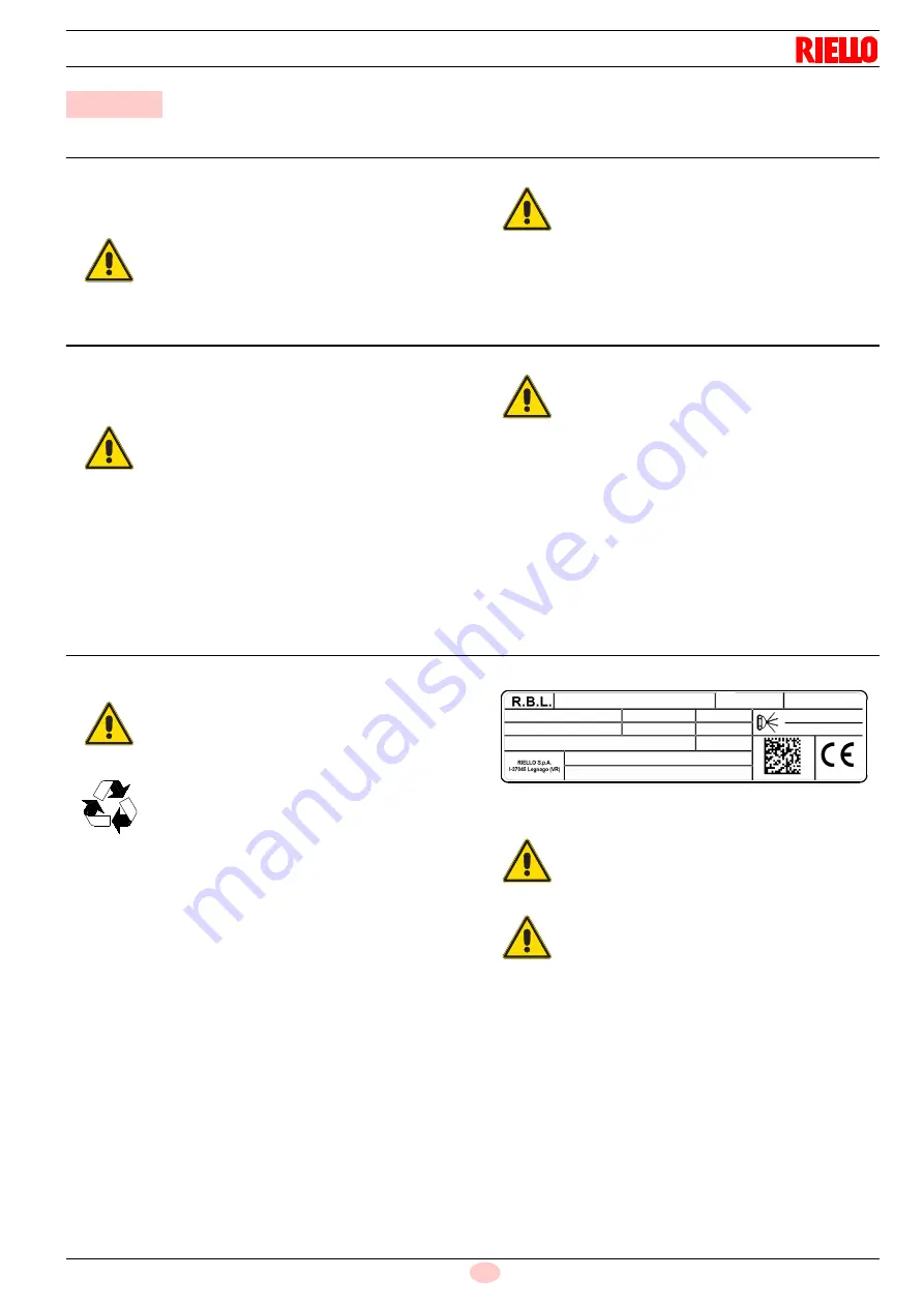 Riello RDB 3.2 BT 50/70 Installation, Use And Maintenance Instructions Download Page 13