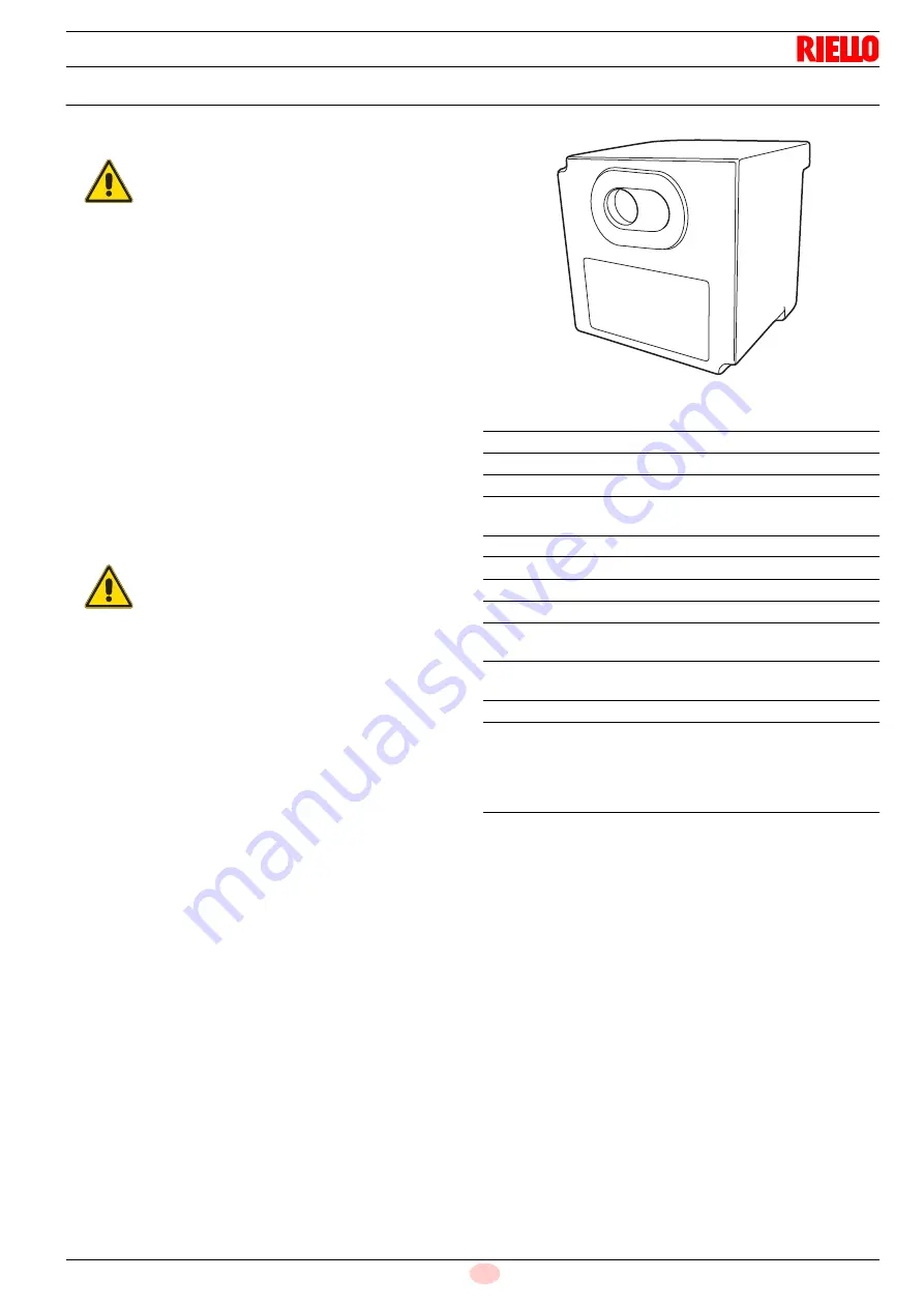 Riello RS 1000/M C01 Installation, Use And Maintenance Instructions Download Page 15